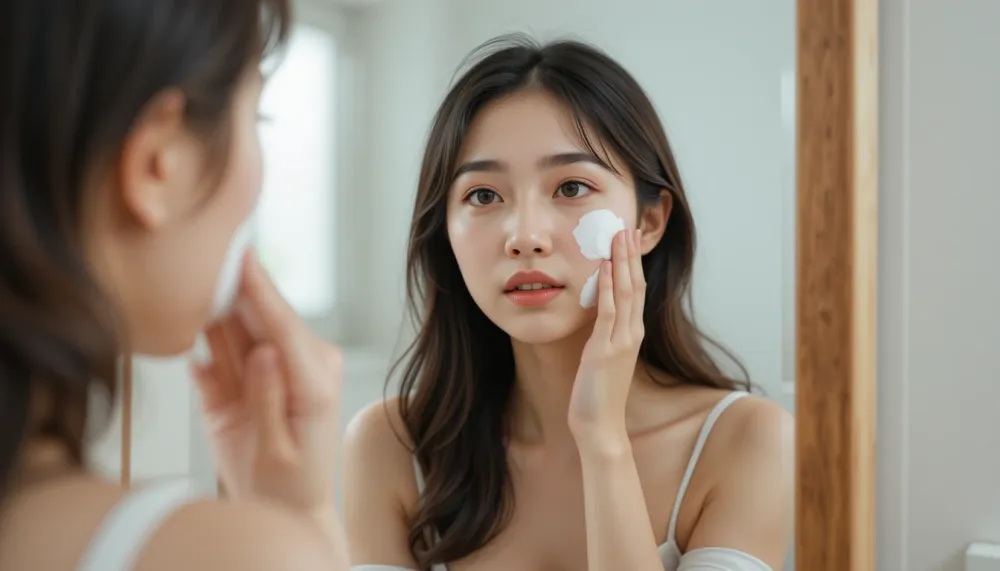 여드름 흉터 없애는법 패치 사용 장면