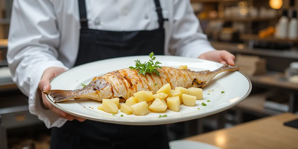 흰살생선과 감자는 위염에 좋은 음식으로 준비하는 모습