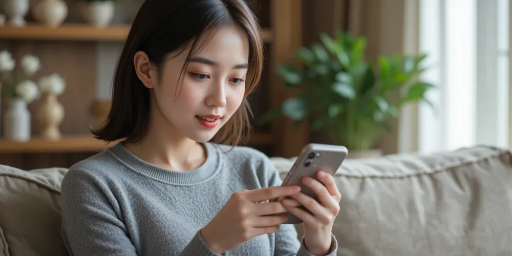 테니스엘보 정보 검색하는 여성 모습