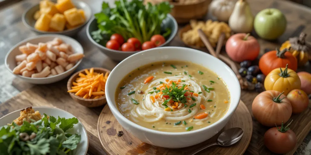 고혈압 낮추는 식단으로 준비된 저염식 한상차림 모습