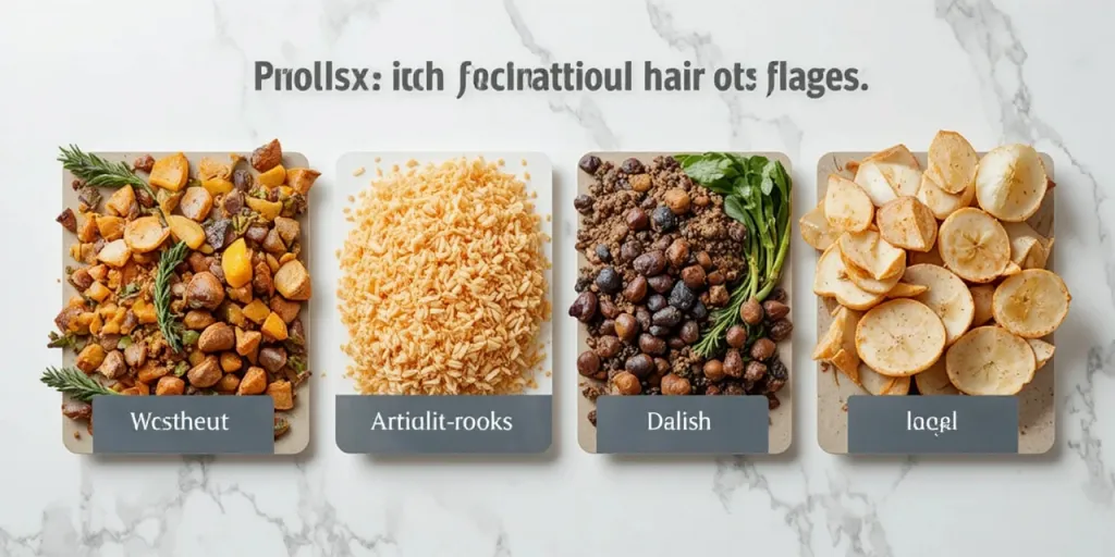 단백질이 풍부한 탈모 예방 식품 카드 그래픽의 모습