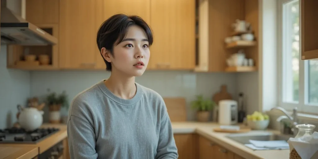 피로감을 느끼며 변화를 관찰하는 모습