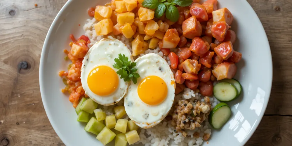 단백질과 비타민이 조화를 이루는 건강한 아침 식사 모습