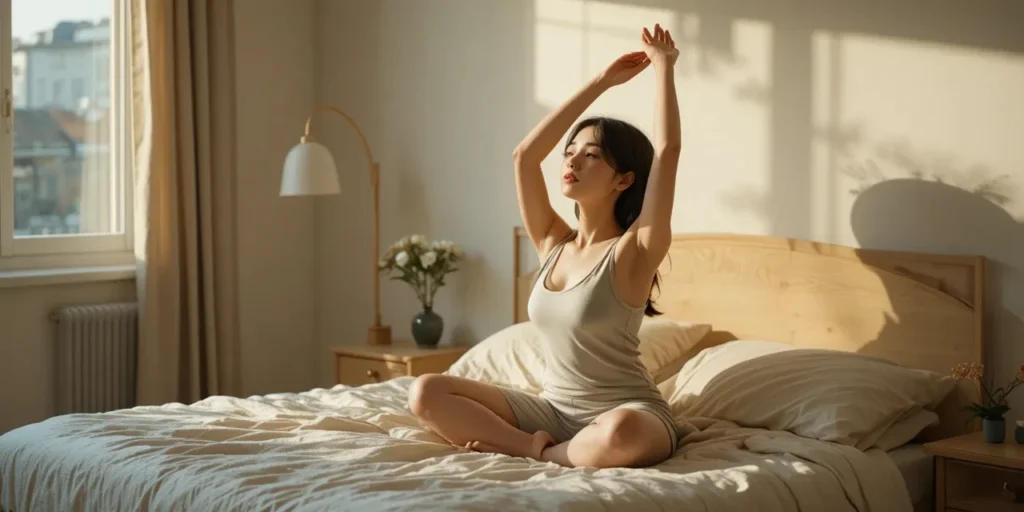 간단한 루틴으로 관절을 관리하는 모습