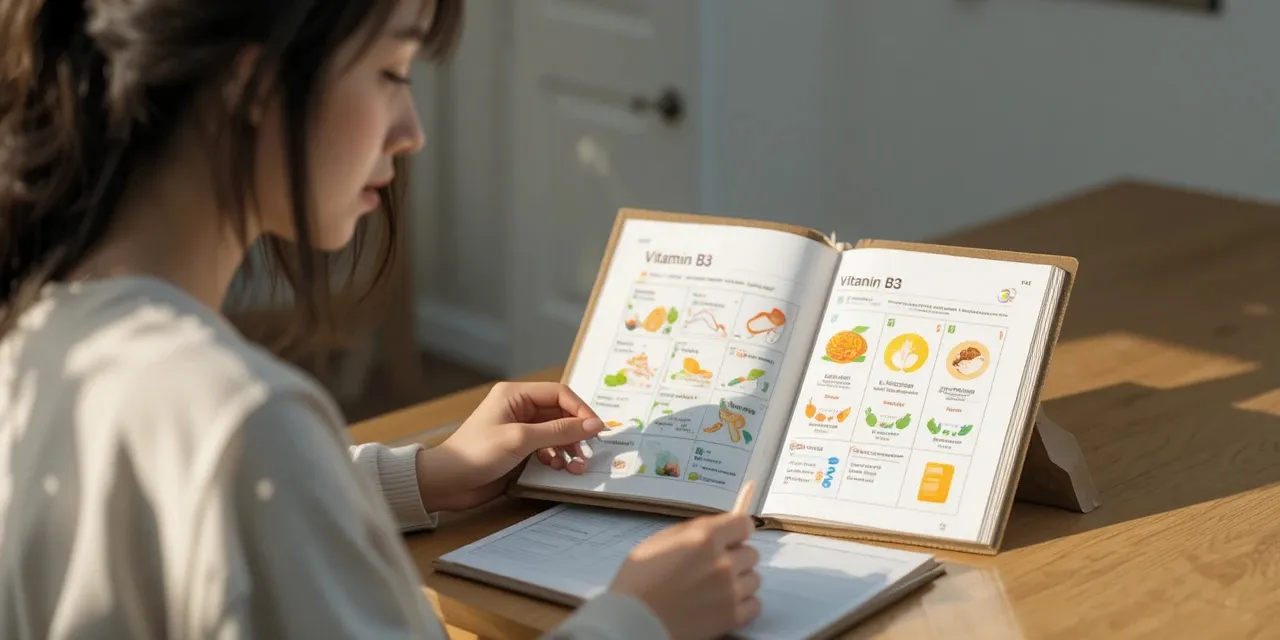 영양 정보를 살펴보며 효능을 이해하는 모습