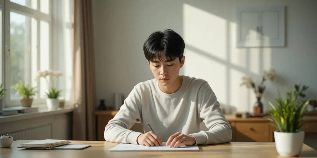 피로감과 집중 저하를 경험하는 모습