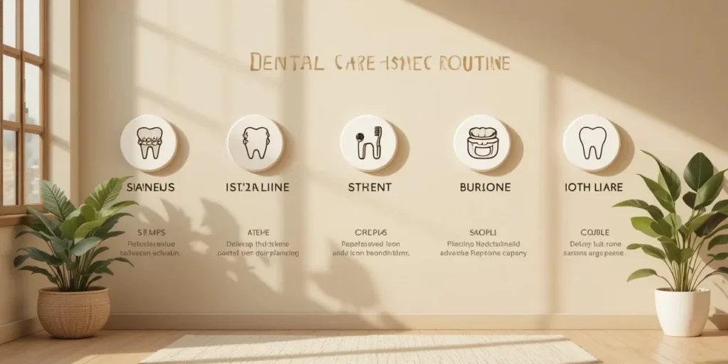 치아 루틴 인포그래픽 구성 장면