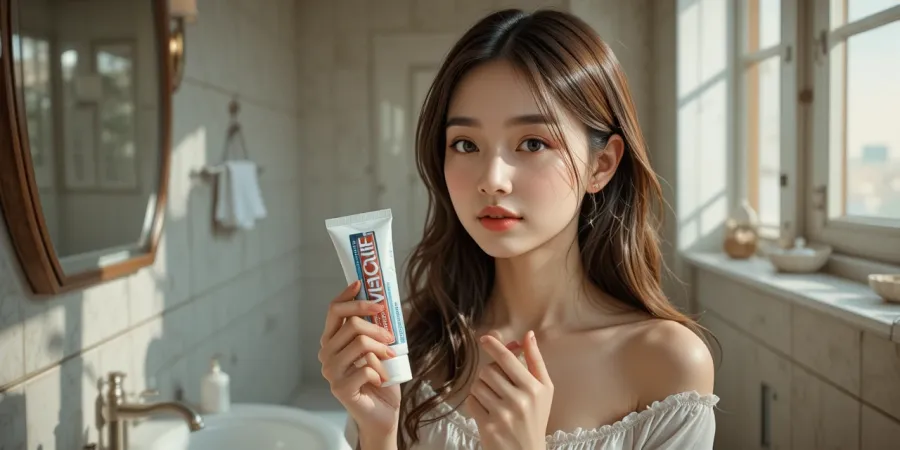 충치 예방 치약 추천 TOP 5 비교 분석과 선택 기준 3 욕실에서 두 가지 치약을 비교하는 여성의 모습