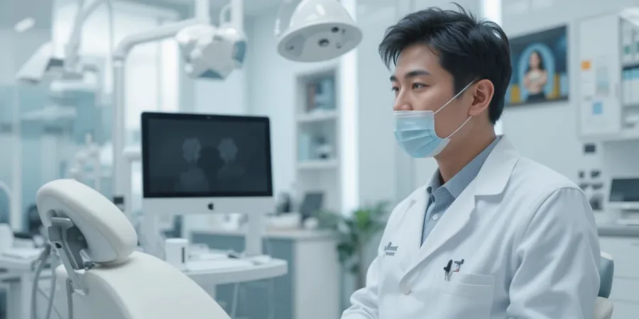 치아 시림으로 치과에서 상담받는 모습