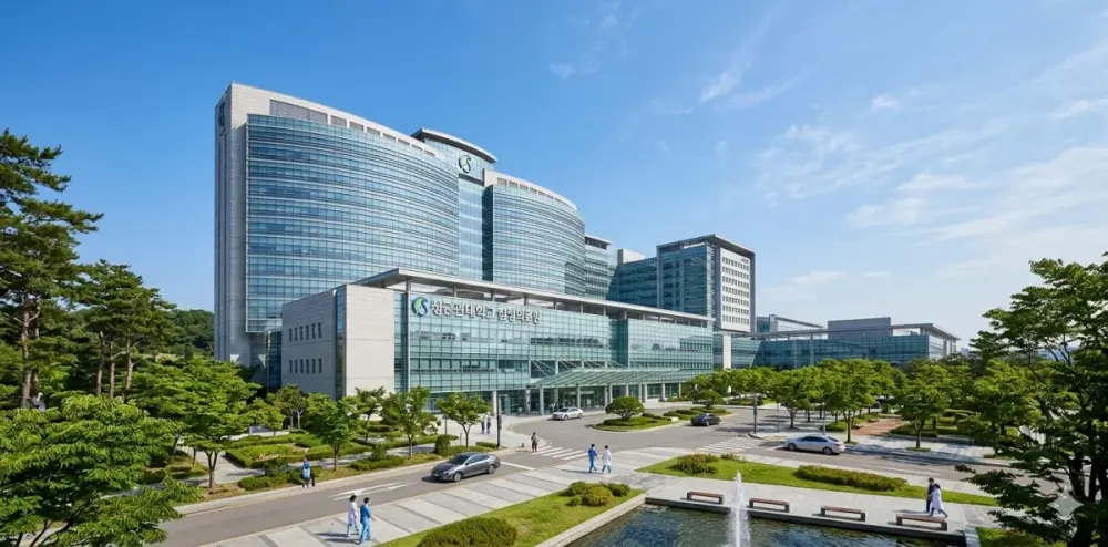 시설 좋은 대학병원 건강검진 센터의 외관 모습