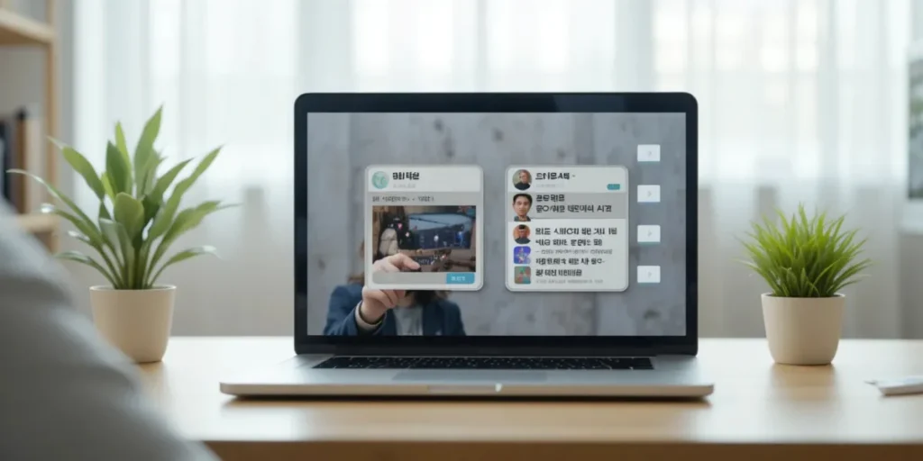 노트북에 표시된 국가건강검진 달라진 점 정보박스 모습