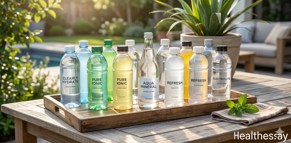 대장내시경 전날 이온음료 수분 보충을 위해 음료들이 놓여진 모습