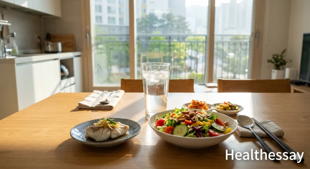 eGFR 수치 높이는 법을 알고 나서 신선하고 담백한 식단을 준비한 모습