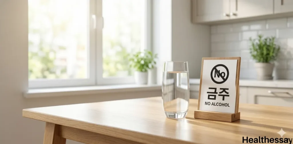 재검사를 앞두고 금주와 금식을 실천하며 안정을 취하는 모습