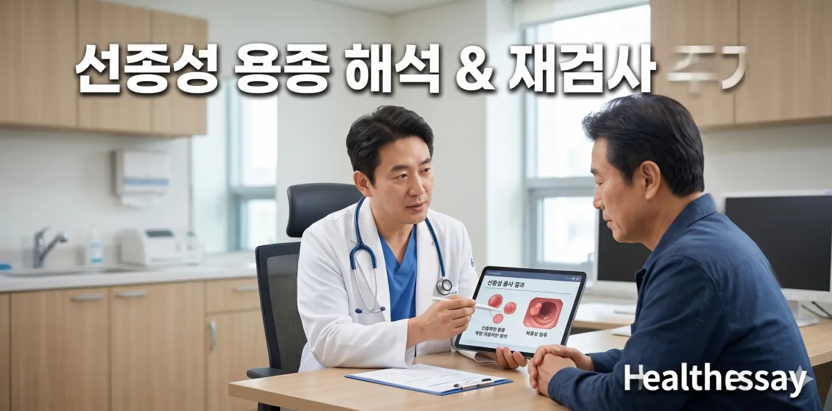 선종성 용종 재검사 주기 및 조직검사 결과 해석 모습