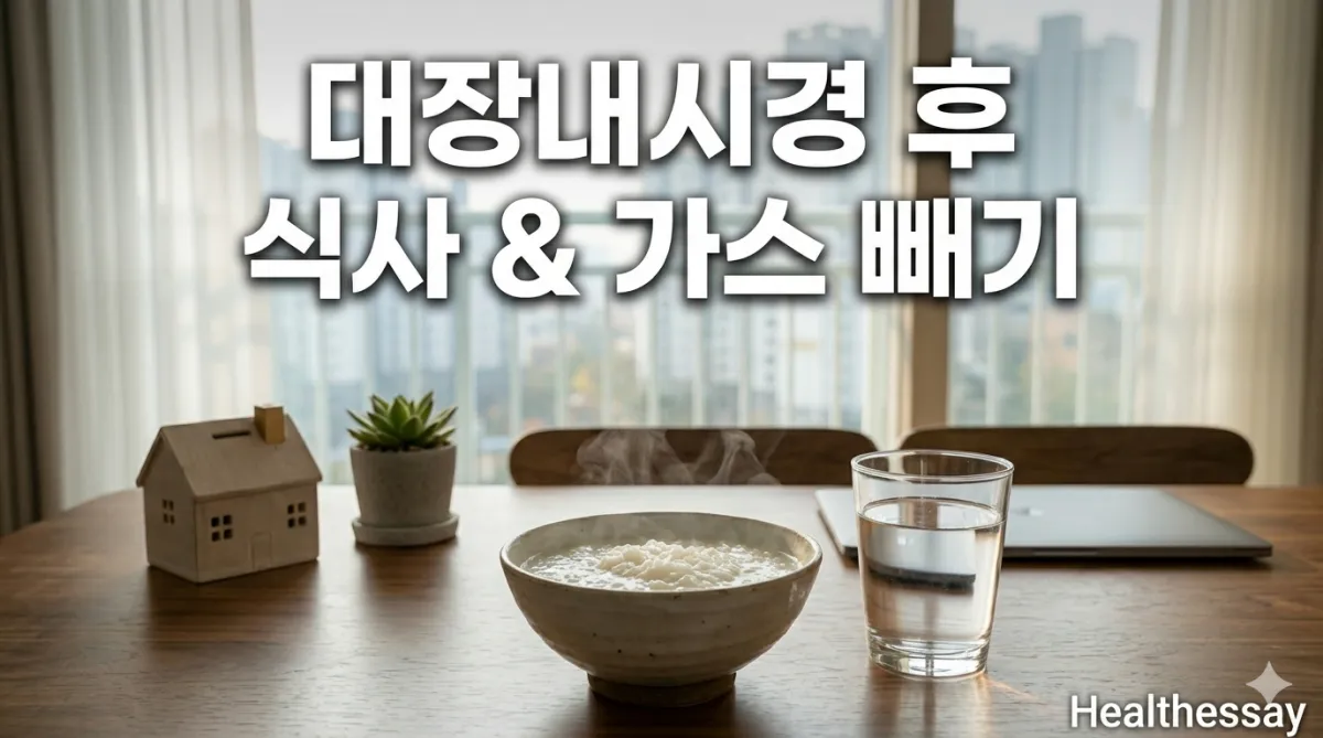 대장내시경 후 식사 추천 및 가스 빨리 빼는 법을 상징하는 장면