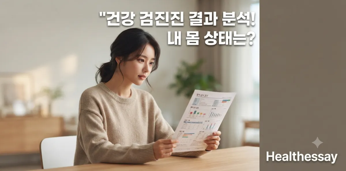 상복부 갑상선 초음파 비용 지출 전 검진 결과지를 세밀하게 확인하는 모습