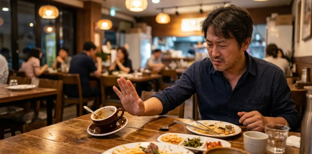 역류성 식도염 디카페인 커피 팩트체크와 위염 대체 음료 5 식도 괄약근 이완 현상을 막기 위해 진한 에스프레소 잔을 멀리하는 모습