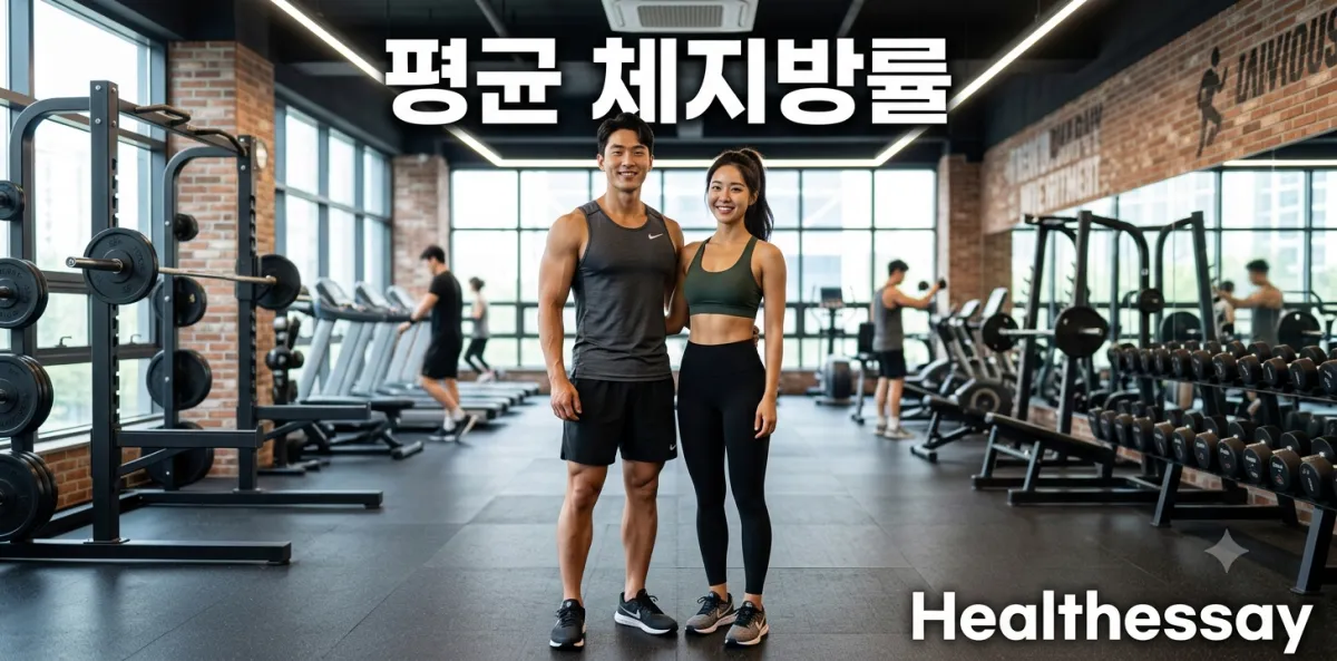 여자 남자 평균 체지방률 기준을 꼼꼼하게 확인하며 감량 목표를 세우는 모습
