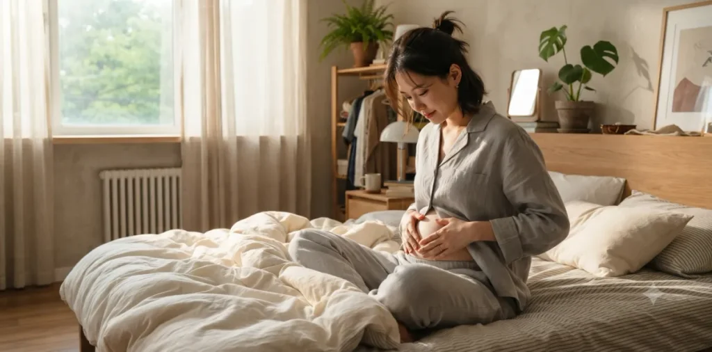 공복 유산소 근손실 완벽 방어, 골든타임과 체지방 연소 심박수 3 아침 공복 달리기 효과를 높이려고 기상 직후 만져보는 모습