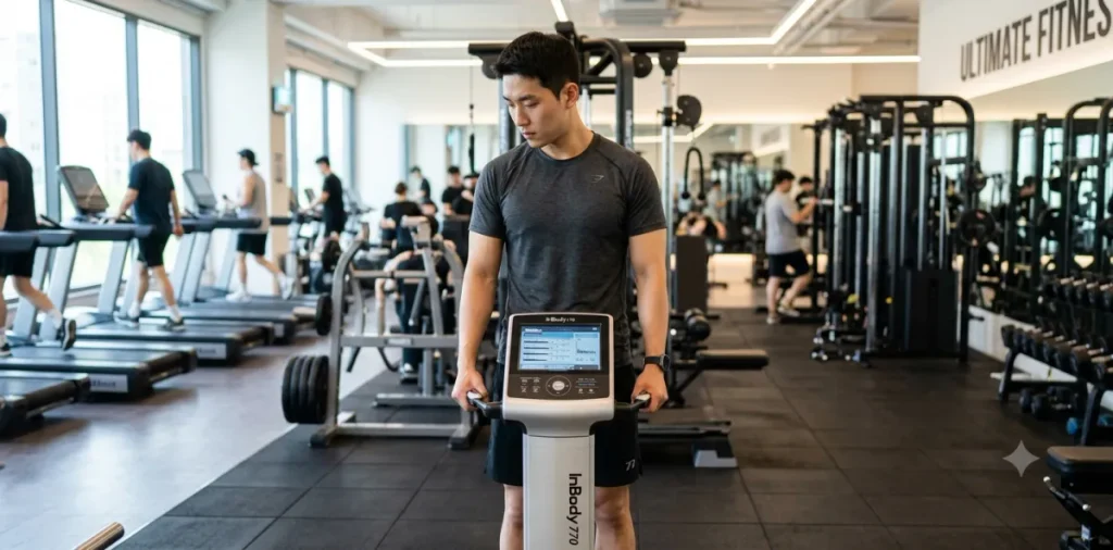 마른 비만 자가진단: 인바디 C자형 체형 줄자로 측정하는 방법 3 인바디 골격근량 표준이하 상태를 체성분 분석기로 확인하는 남성